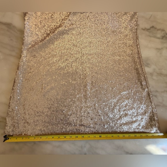 Free Press NWT Gold Sequin Criss Cross Back Mini Cocktail Dress Size xl - Picture 10 of 14